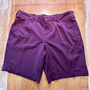 32 Degrees Maroon Mid-Length Pull-On Shorts